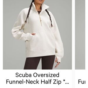 Lululemon Scuba Oversized Funnel-Neck Half-Zip Sweater long xs/small EUC